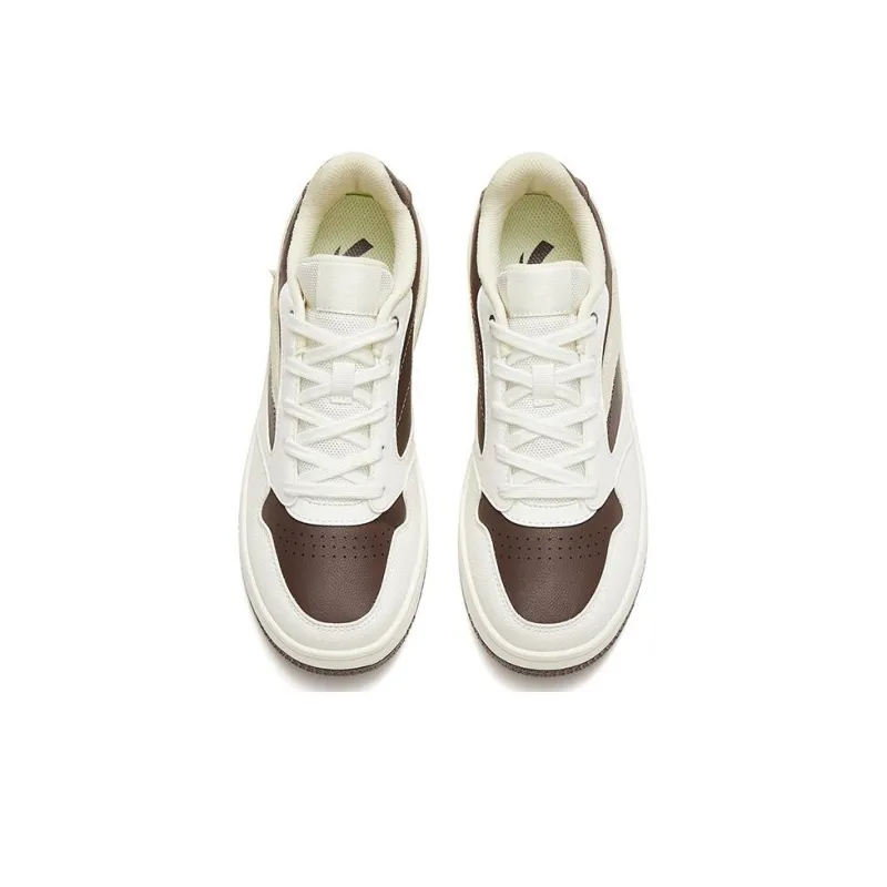 Anta Life Collection 0 Sensitivity Anti Slip Wear Resistant Low Top Skateboard Shoes Women's White Brown-2