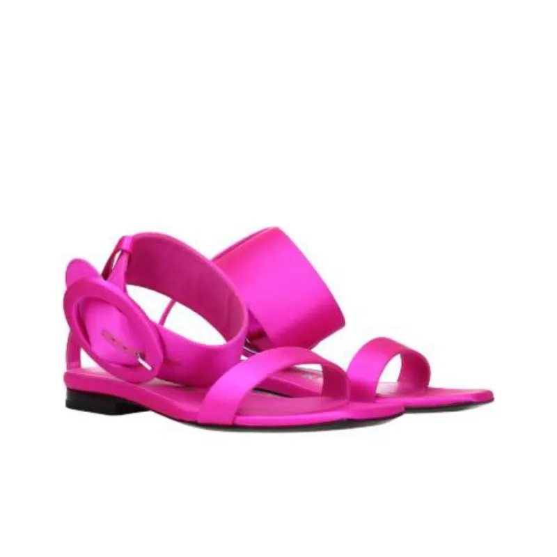 The Attico Strap Sandals Women's Satin Purple-4