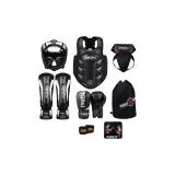 Black[Face Mask Style]-6 Pcs Set-Coach Recommendation (Includes Bandages+Mouthguard)