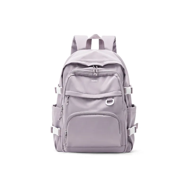 RIOREX Fabric Backpack Regular Unisex Black/White/Dark Blue/Milk Blue/Pink Purple/Light Green-33