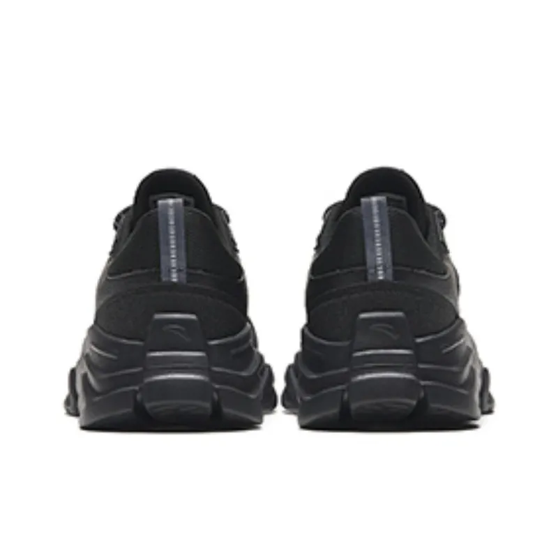 Anta Life Collection Anti Slip Wear Resistant Breathable Impact Resistant Lightweight Mid Top Running Shoes Men's Black-3