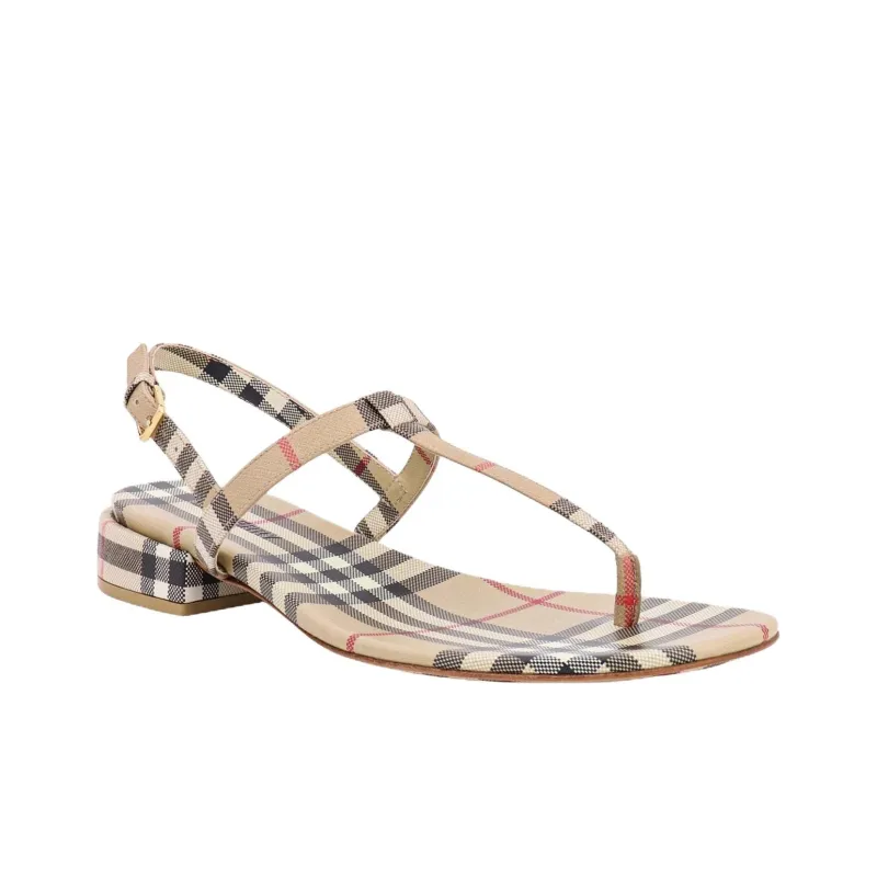 Burberry Vintage Strap Sandals Women's Beige-3