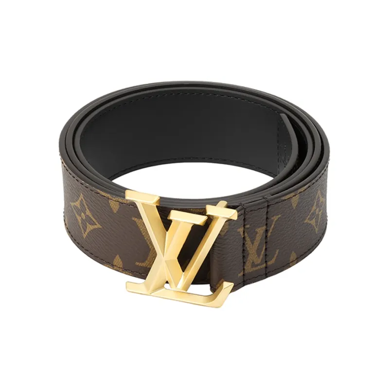 LOUIS VUITTON Logo Letter Embossed Smooth Buckle Cow Leather LOUIS VUITTON Logo Letter Embossed Smooth Buckle Cow Leather