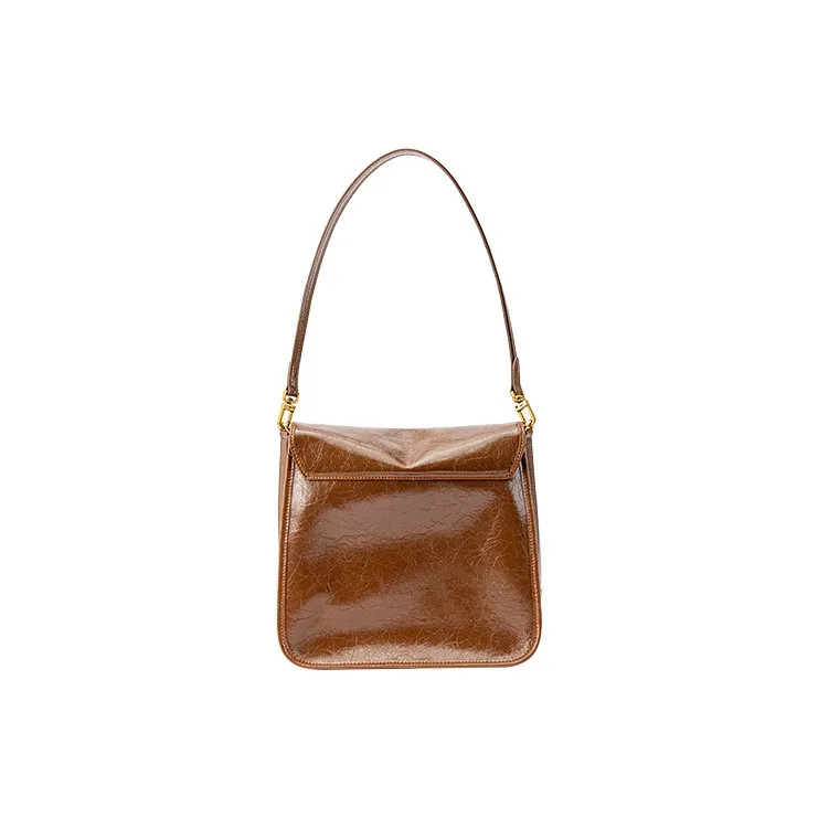 VANESSA HOGAN Vh Classic Series Cow Leather Shoulder Bag Crossbody Bag Shoulder Bag Large Size Women's Brown-2