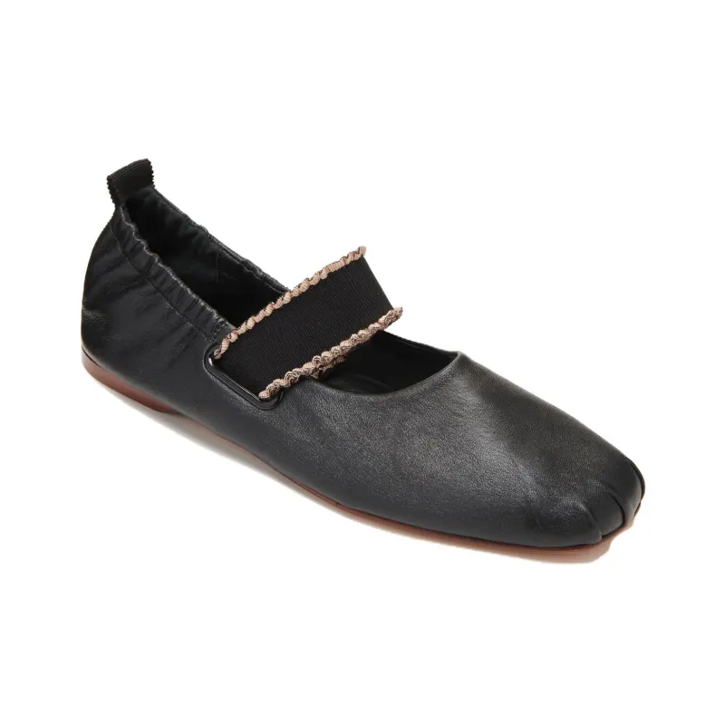 Ulla Johnson Eliza Flat Mary Jane Shoes Women's Black-2