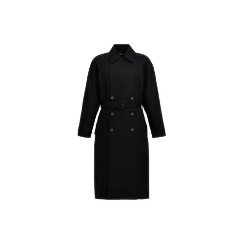 A.P.C Trench Coats Men Black