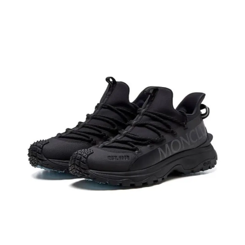 Moncler Trailgrip Lite 2 Cushioning Slip Resistant Low Top Casual Shoes Women's Black-2