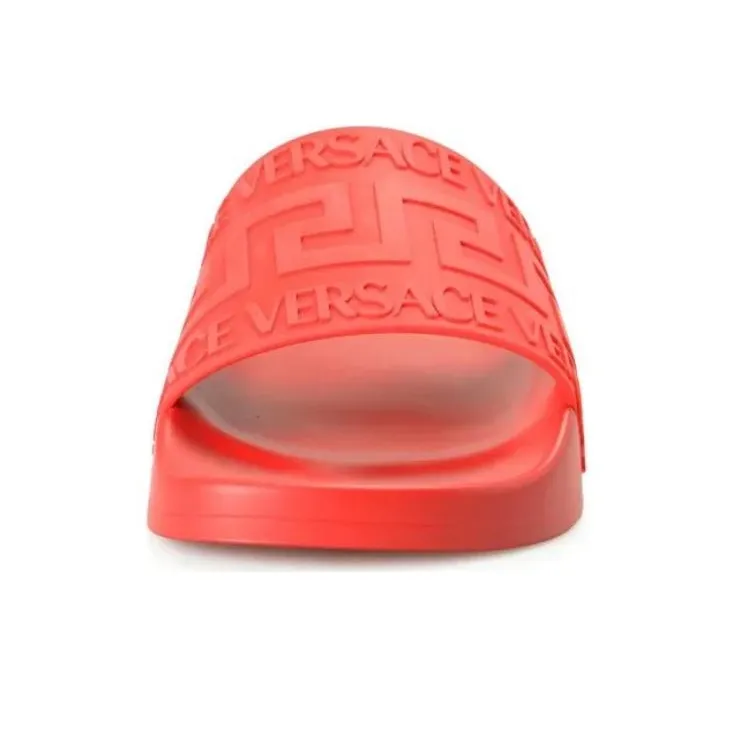VERSACE Rubber Pool Slide Red-4