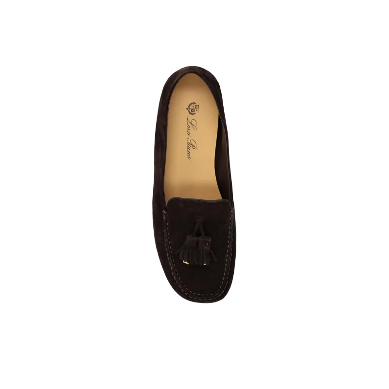 Loro Piana Gommino Loafers Women's Brown Black-4
