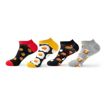 Flowers In Water Ankle Socks Men's 4 Pack