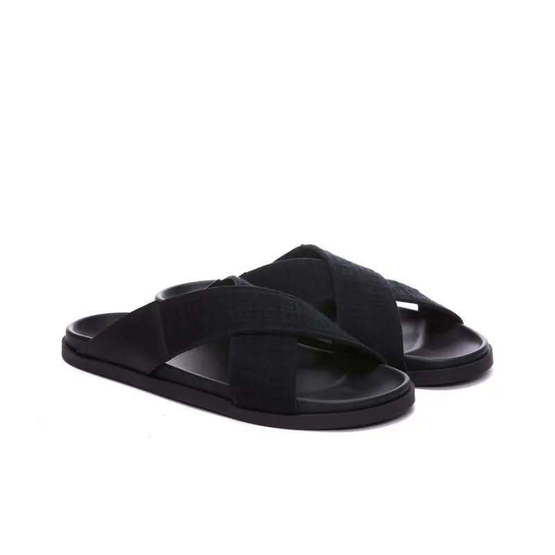 Givenchy Crossed Straps Slide 'Black'-3