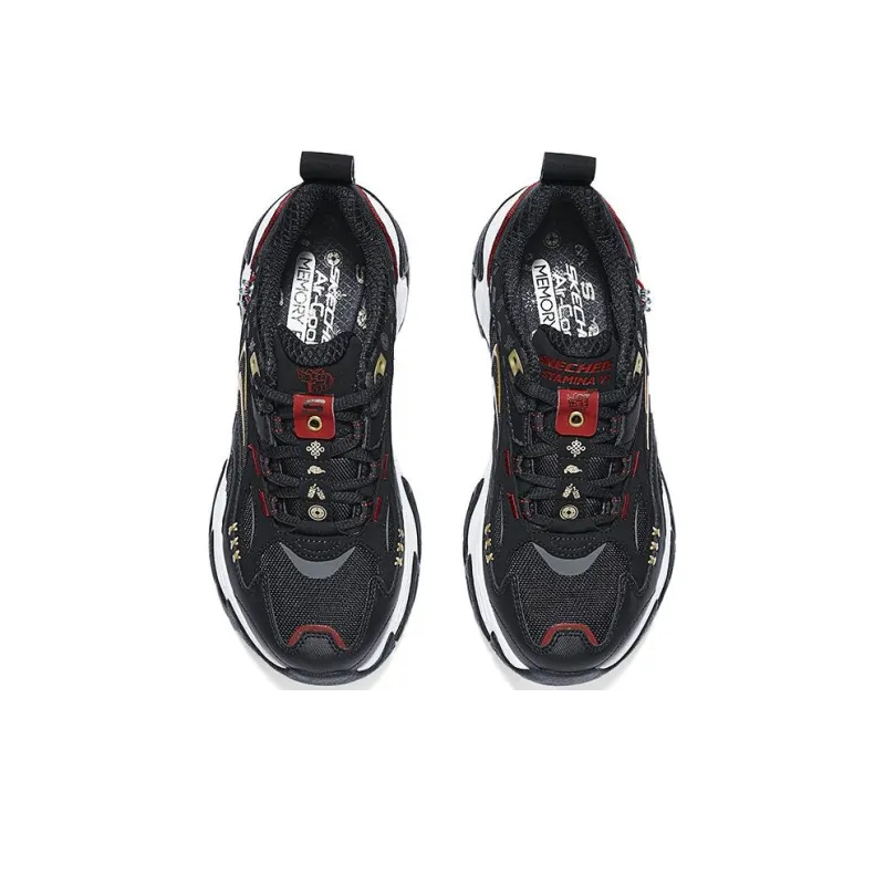 Skechers Stamina V3 Wear resistant And Lightweight Low Top Casual Shoes Women's Black-3