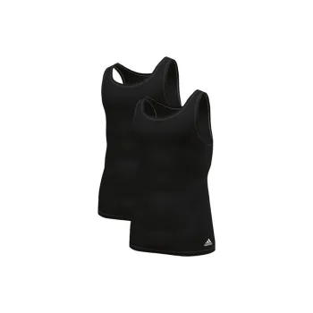 Adidas Solid Color Stretch Fit Crew Neck Men's 2 Pack Black
