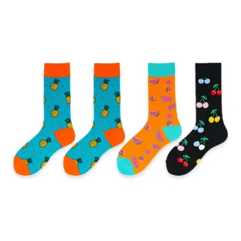Flowers In Water Mid-Calf Socks Men's 4 Pack