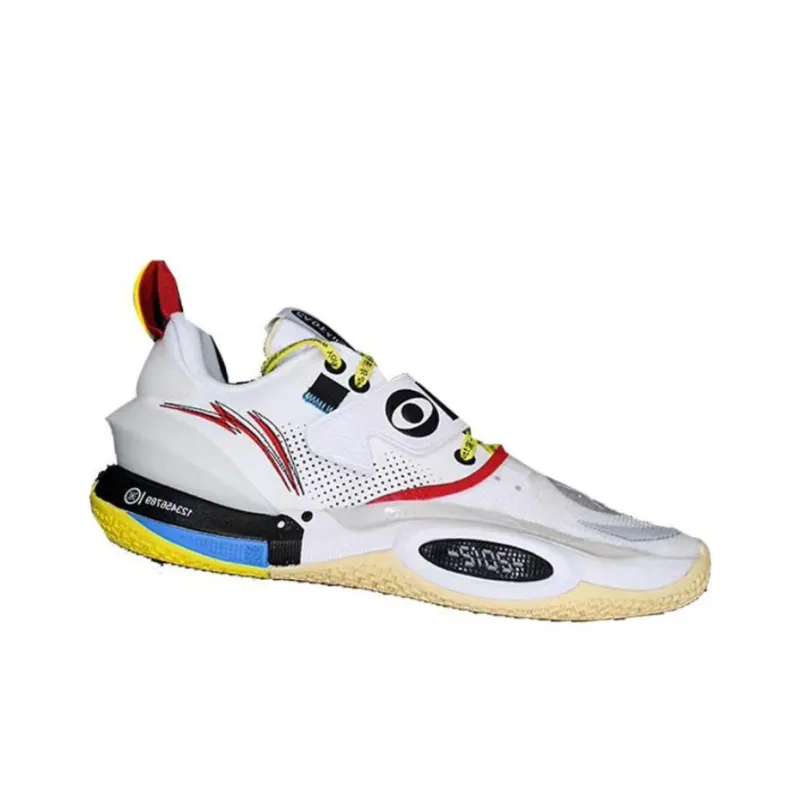 Solestage x LiNing All City 10 Wade Anti Slip Wear Resistant Low Top Basketball Shoes Men's White Red Yellow-2