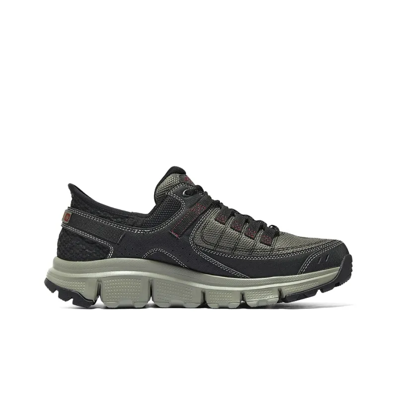 Skechers Hands Free Slip Ins Durable Breathable Low Top Outdoor Shoes Men's Black Green-1