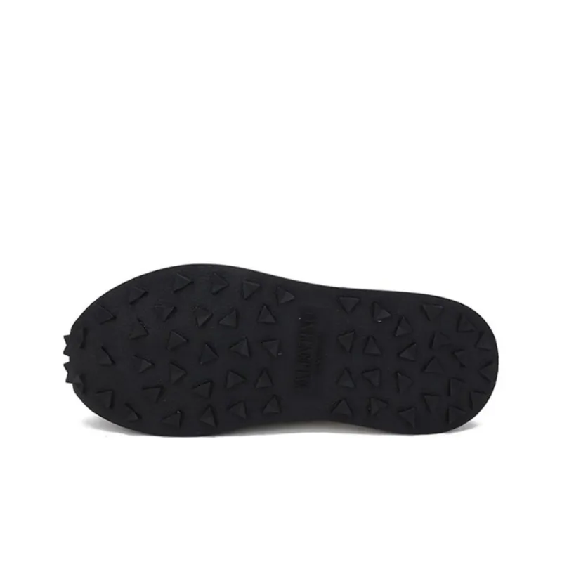 Valentino Crochet Wear resistant And Lightweight Low Top Casual Shoes Men's Black-4