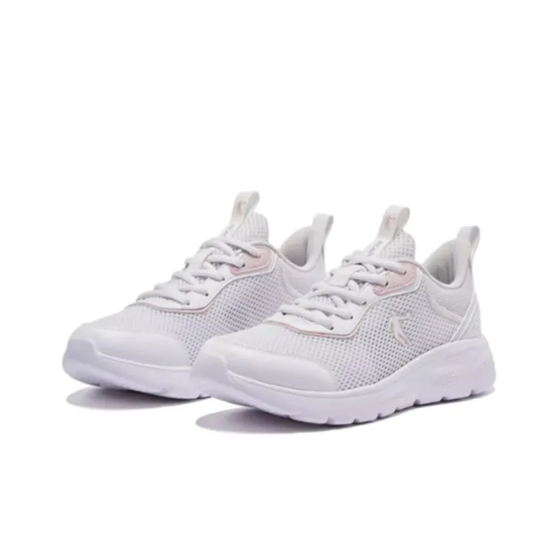 QIAODAN Slip Resistant, Abrasion Resistant, Breathable Low Top Sprint Running Shoes Women's White-2