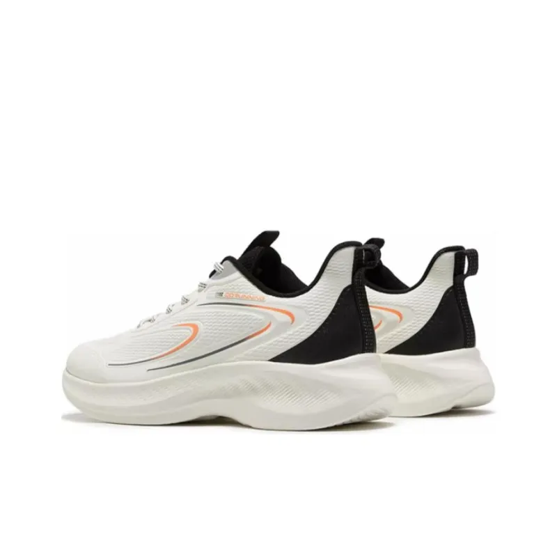 QIAODAN Cushioning Low-Top Running Shoes Men's White Orange-2