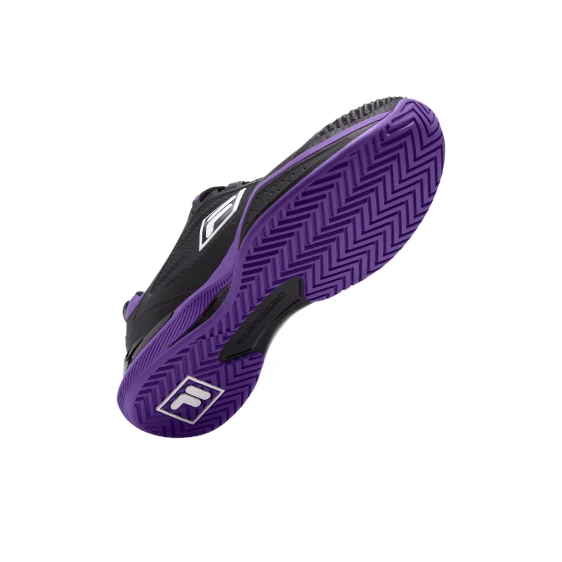 FILA Speedserve Energized Cushioning Low Top Running Shoes Men's Black Purple-4