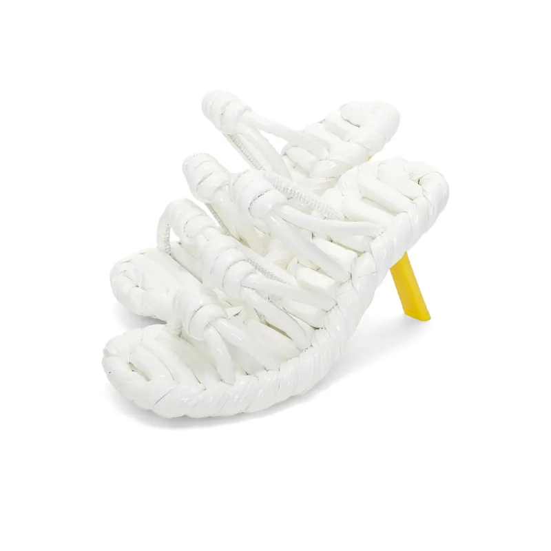 LOEWE Abrasion Resistant Slide Slippers Women's White Yellow-2