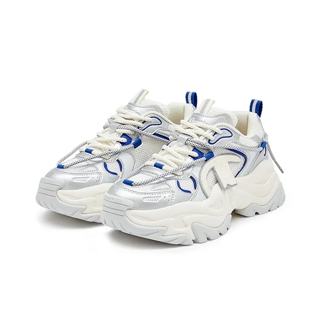 Champion Thousand Layer Y2K Shoes Low Top Chunky Sneakers Men's Silver-2