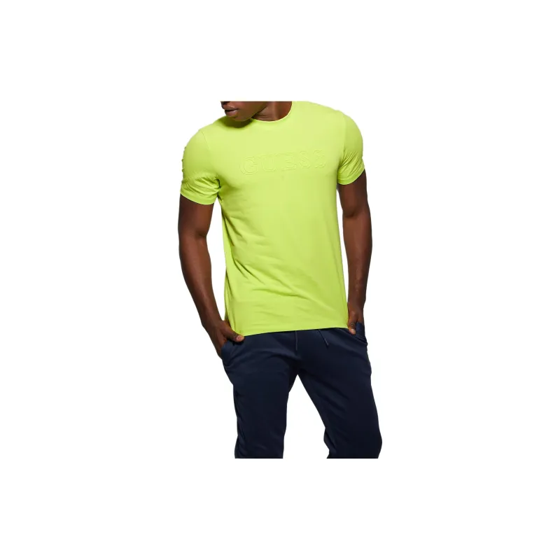 GUESS Eco Alphy Tee T-Shirt Men's Yellow Green-2