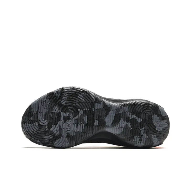 Anta Windhole 4 Wear Resistant Low Top Basketball Shoes Men's Black-4