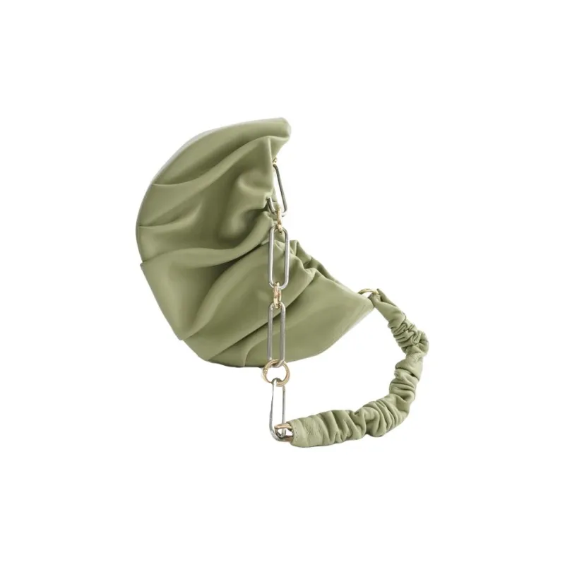 QULU Lambskin Shoulder Bag Regular Women's White/Milk Coffee/Olive Green/Light Blue/Custard/Light Purple-29