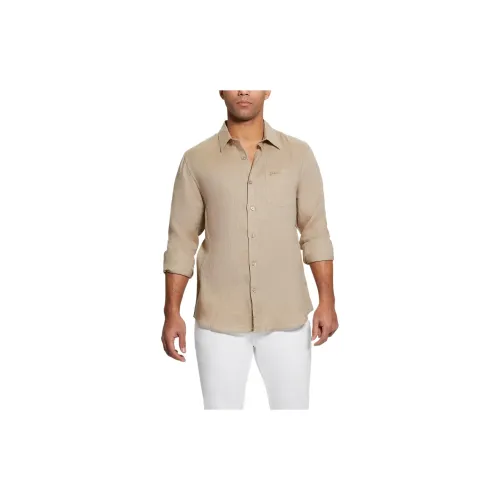 GUESS Shirts Men Brown