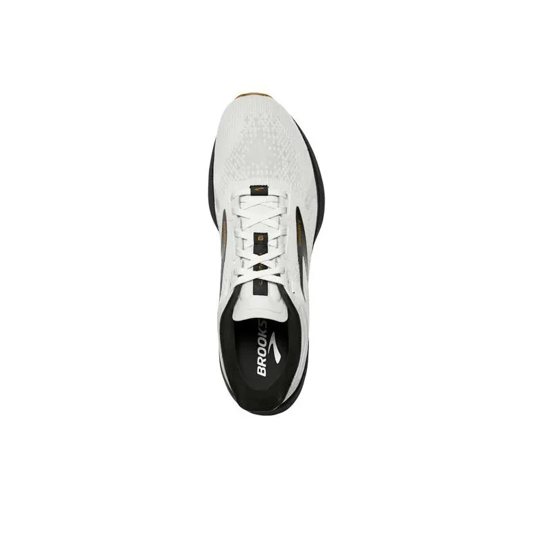 Brooks Launch 9 Anti-Slip Wear-Resistant Low-Top Casual Running Shoes Men's White Black-4