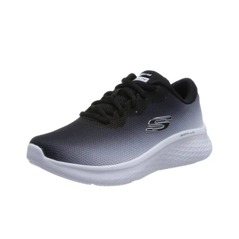 Skechers Skech Lite Pro Wear Resistant Low Top Running Shoes Women's Black White-2