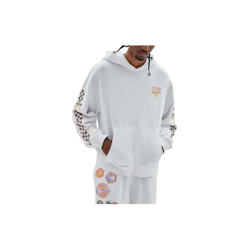 GUESS Originals X Hot Wheels Hoodie Sweatshirt Men's White-2