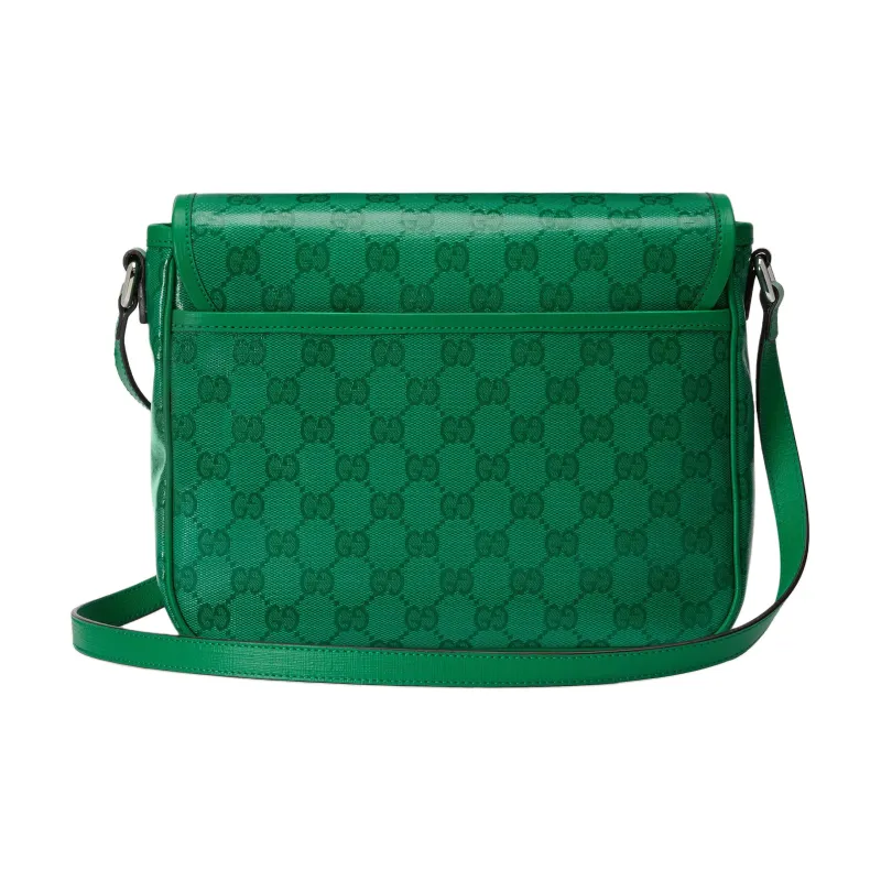 GUCCI Crystal Canvas Shoulder Bag Crossbody Bag Kids' Green-2