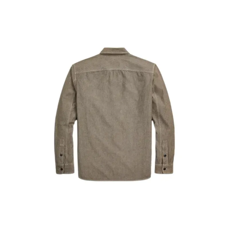 DOUBLE RL Selvedge Jaspé Workshirt Shirt Men's Umber-1