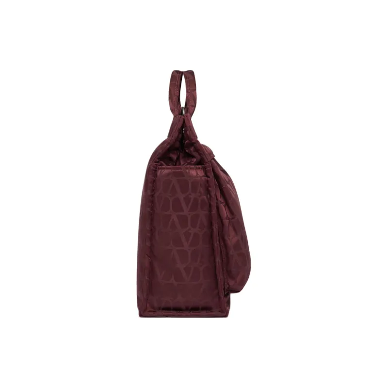 Valentino PORTER Collaboration Nylon Tote Bag Shopping Bag Shoulder Bag Crossbody Bag Handbag Men's Bordeaux Red-4