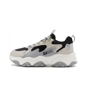 XTEP Cushioned Slip-Resistant Low-Top Outdoor Shoes Men's Gray