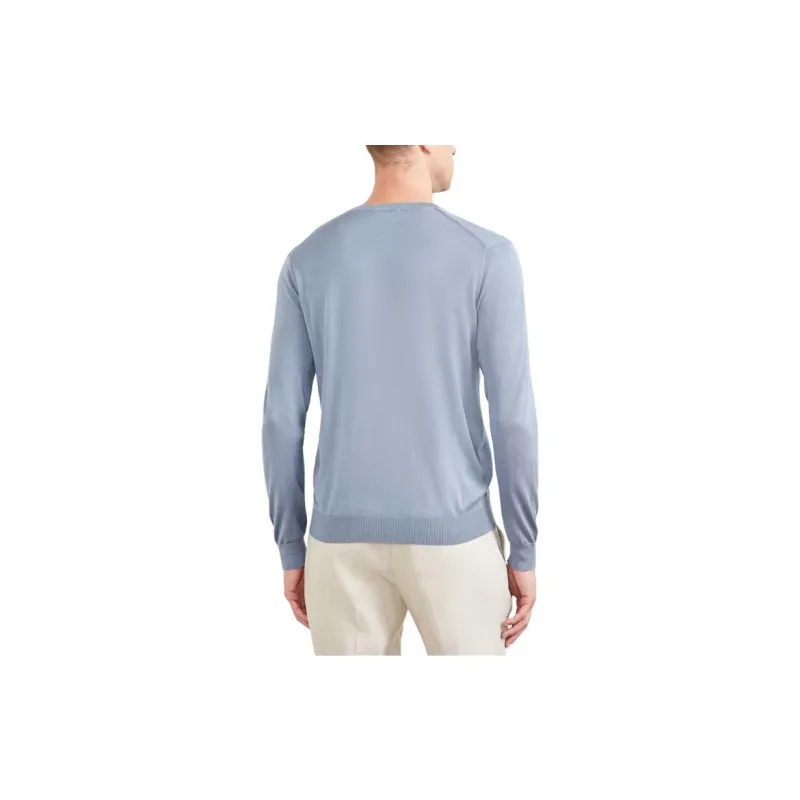 GUESS Silk Crewneck Sweater Sweater Men's Light Blue-1