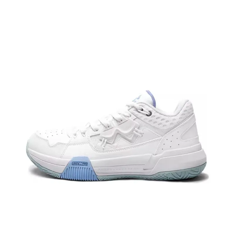 QIAODAN Wear Resistant Basketball Shoes Men's Blue White-0