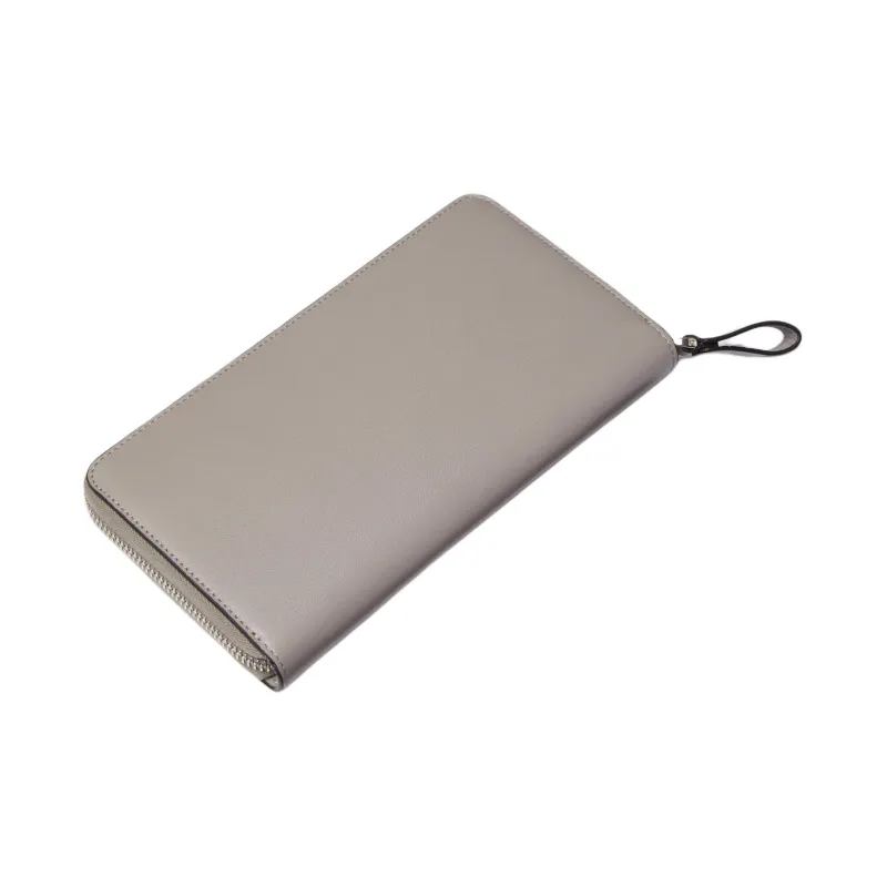 Valentino Vlogo Calfskin Wallet Men's Pearl Gray-3