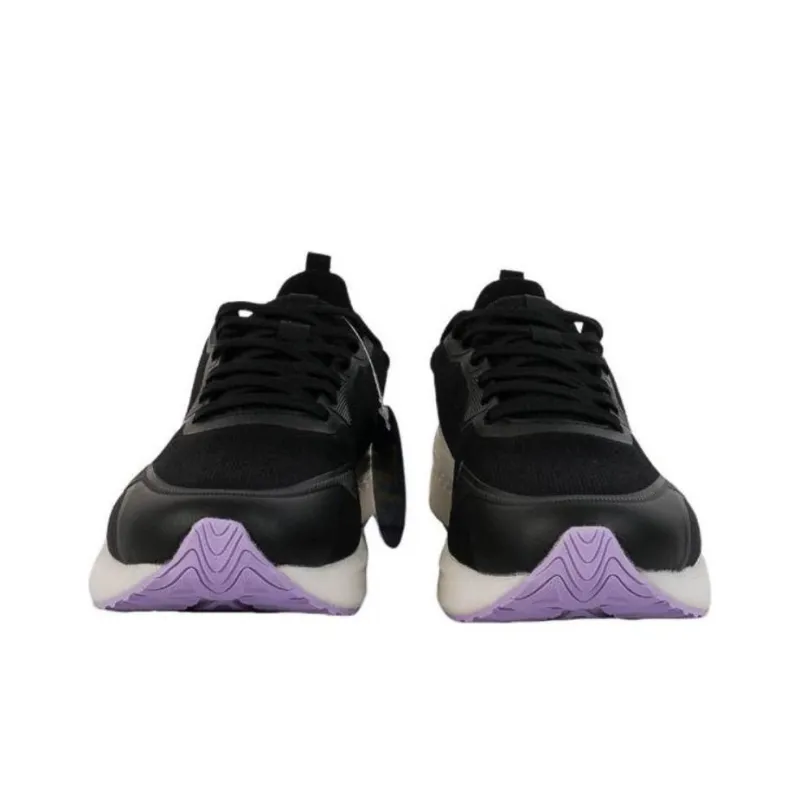 361° Cushioning Wear Resistant Low Top Running Shoes Women's Black White-4