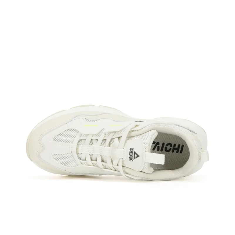 PEAK Chunky Sneakers Women's Low Top Off White/Beige-5