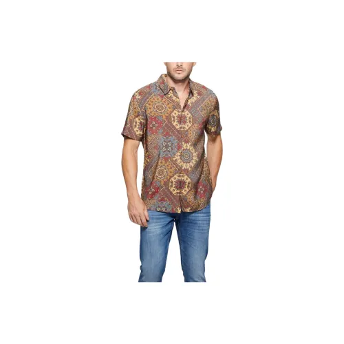 GUESS Shirts Men Brown