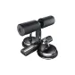 Elegant Black,[Abdominal and Arm Strength Training]Iron Bar with Dual Handles+Push-Up Stands