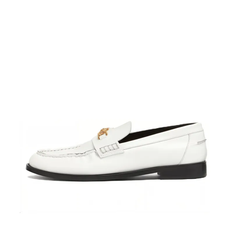 VERSACE Medusa-plaque Leather Loafers-0