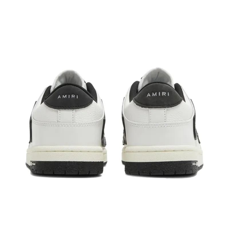 AMIRI Skel Top Low White Black White-3