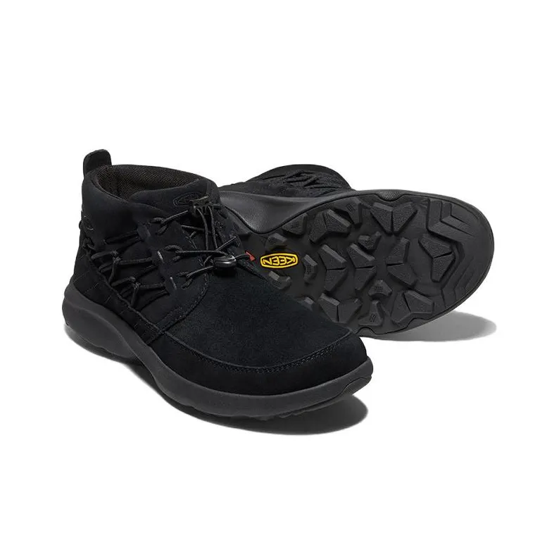 KEEN Uneek Chukka Cushioning Wear Resistant Mid Top Outdoor Shoes Men's Black-4