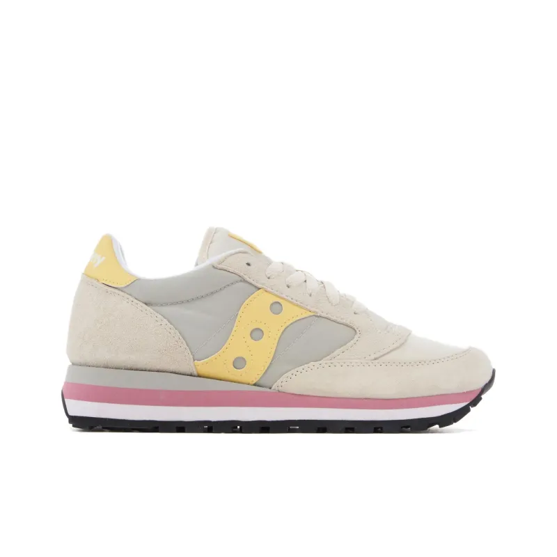Saucony Jazz Triple Grey Yellow Women's-1