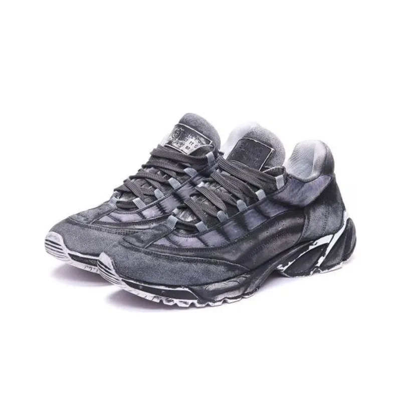 MM6 Maison Margiela Vintage Effect Low Top Sneakers-1