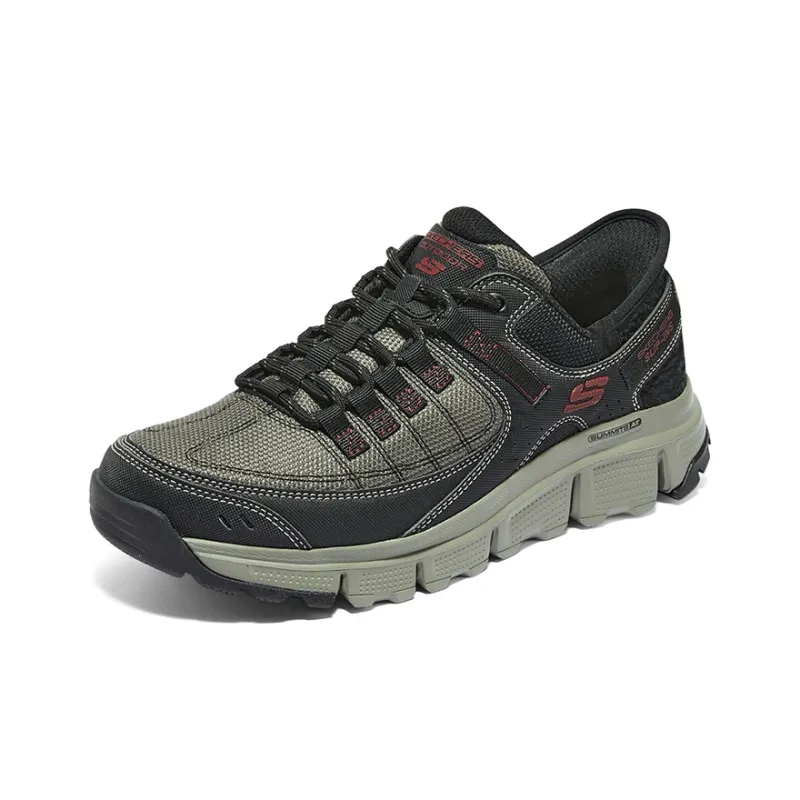 Skechers Hands Free Slip Ins Durable Breathable Low Top Outdoor Shoes Men's Black Green-2
